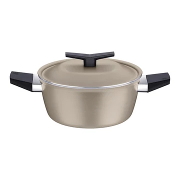 TRAMONTINA SPEZIA INDUKCIÓS, PEZSGŐSZÍNŰ ALUMÍNIUM LÁBAS, BELSŐ ÉS KÜLSŐ STARFLON KIVÁLÓ TAPADÁSMENTES BEVONATTAL, 24 CM