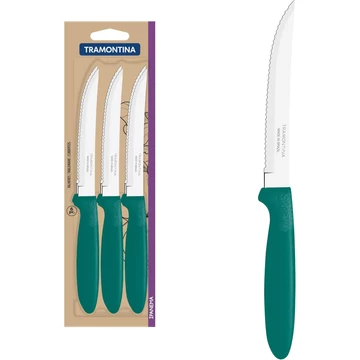 TRAMONTINA IPANEMA steak kés, 6 darabos - türkiz