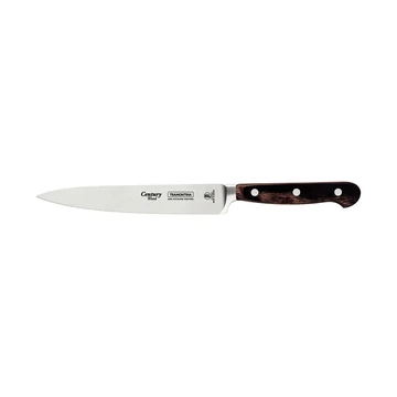 TRAMONTINA CENTURY WOOD UNIVERZÁLIS KÉS ROZSDAMENTES ACÉL PENGÉVEL ÉS BARNA KEZELT FA NYÉLLEL, 15 CM