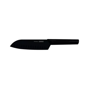 TRAMONTINA NYGMA ROZSDAMENTES ACÉL 7"-OS SANTOKU KÉS FEKETE TEXTURÁLT POLIPROPILÉN NYÉLLEL