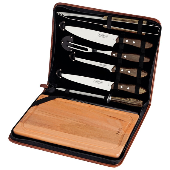 TRAMONTINA CHURRASCO POLYWOOD BBQ GRILL-KÉSZLET BŐR TOKBAN