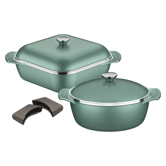 TRAMONTINA LYON 4 DARABOS KOVÁCSOLT, SMARAGDZÖLD, ALUMÍNIUM LÁBASKÉSZLET BELSŐ ÉS KÜLSŐ STARFLON NAGY TELJESÍTMÉNYŰ TAPADÁSMENTES BEVONATTAL