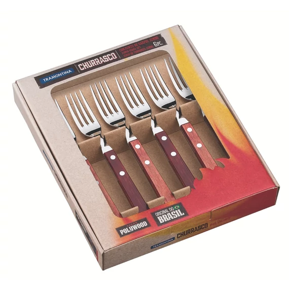 TRAMONTINA JUMBO Steak Villa, 6-db - Piros *