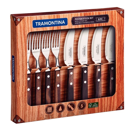 TRAMONTINA PIZZA Evőeszköz készlet, 8 db - Barna *