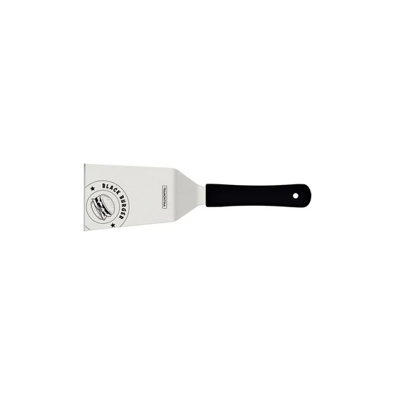 TRAMONTINA BLACK BURGER SPATULA ROZSDAMENTES ACÉL PENGÉVEL ÉS FEKETE POLIPROPILÉN NYÉLLEL, 15 CM