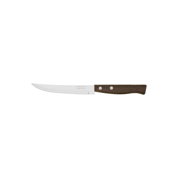 TRAMONTINA TRADICIONAL 5"-OS STEAK KÉS SIMA ÉLŰ ROZSDAMENTES ACÉL PENGÉVEL ÉS NATÚR FA NYÉLLEL,