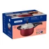 Kép 2/6 - TRAMONTINA VANCOUVER EFFECT ALUMÍNIUM KUKTA BELSŐ ÉS KÜLSŐ STARFLON MAX RED TAPADÁSMENTES BEVONATTAL, 24 CM, 6 L