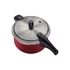 Kép 3/6 - TRAMONTINA VANCOUVER EFFECT ALUMÍNIUM KUKTA BELSŐ ÉS KÜLSŐ STARFLON MAX RED TAPADÁSMENTES BEVONATTAL, 24 CM, 6 L