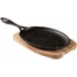 Kép 1/5 - TRAMONTINA MIX GRILL OVÁLIS ÖNTÖTTVAS GRILL  ÉS VÁGÓDESZKA TRÓPUSI FA TALPPAL ÉS NYÉLLEL 38,5 X 19 CM