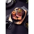 Kép 2/5 - TRAMONTINA MIX GRILL OVÁLIS ÖNTÖTTVAS GRILL  ÉS VÁGÓDESZKA TRÓPUSI FA TALPPAL ÉS NYÉLLEL 38,5 X 19 CM